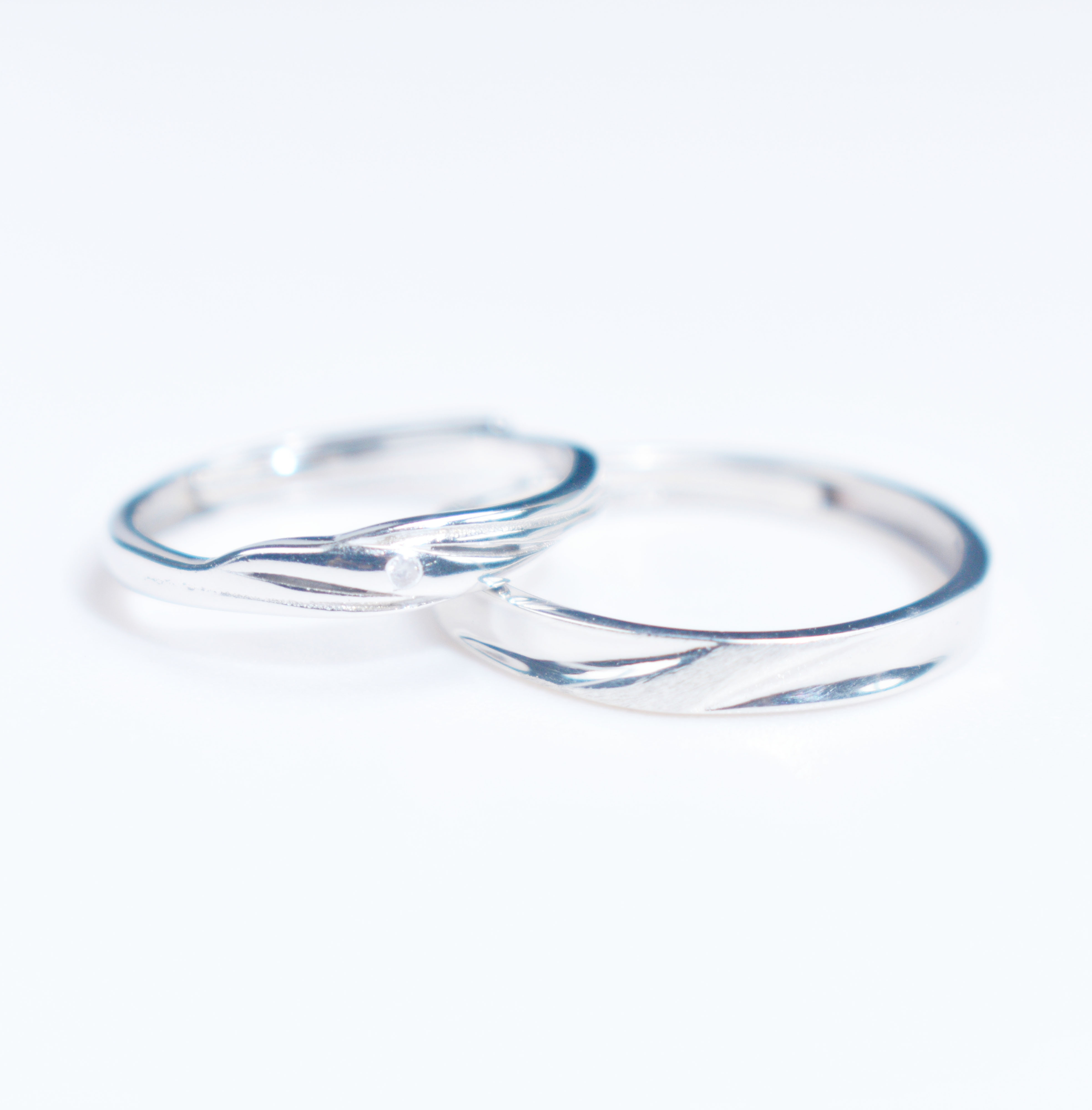 Sera 925 Classic Silver Couple Ring Set – Simple & Timeless Design