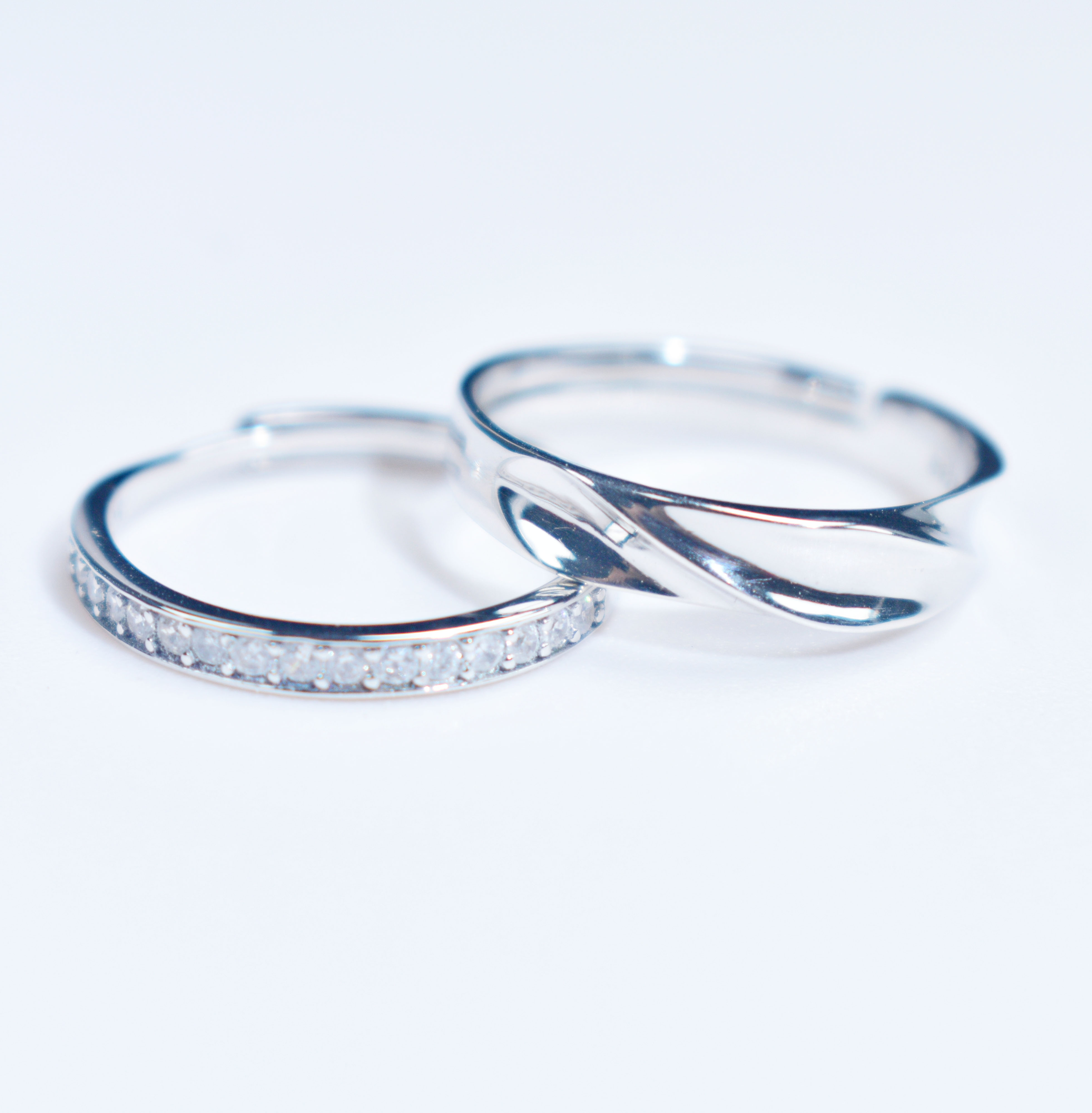 Sera 925 Silver Elegant Couple Ring Set